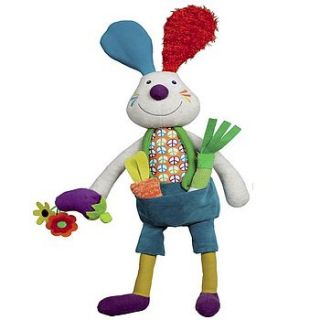 jeff the rabbit activity toy by owl & cat designs