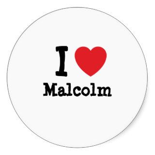 I love Malcolm heart custom personalized Stickers