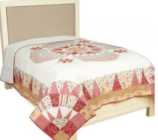Wood Star Full Size Quilted Bedspread —