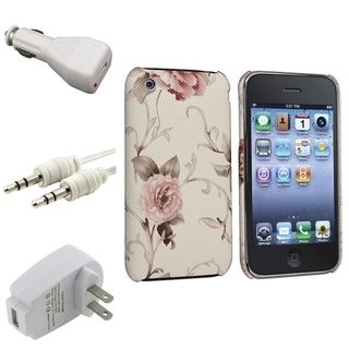 BasAcc White/ Pink Case/ Chargers/ Cable for Apple iPhone 3G/ 3GS BasAcc Cases & Holders
