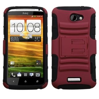 BasAcc Red/ Black Armor Case with Stand for HTC One X/ One X+ BasAcc Cases & Holders