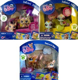 Littlest Pet Shop Postcard Pets Collection of 3   Chinchilla / Inchworm / Armadillo (ALL BRAND NEW) Toys & Games
