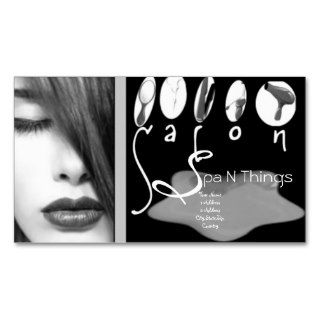 Black & White Sleek Salon Business Card