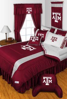 Texas A&M Aggies QUEEN Size 12 Pc Bedding Set (Comforter, 2 Pillow Cases, 2 Shams, Bedskirt, Valance/Drape Set & Matching Wall Hanging)   SAVE BIG ON BUNDLING  Other Products  