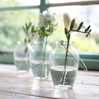 ojea hanging glass vase by nkuku