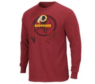 NFL Shadowed Logo Team Color Long Sleeve Crew Neck T shirt —