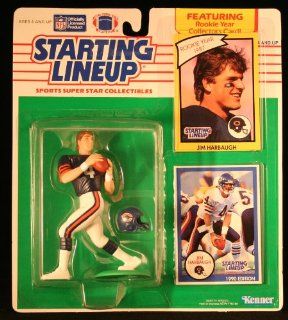JIM HARBAUGH / CHICAGO BEARS 1990 NFL Starting Lineup Action Figure & 2 Exclusive NFL Collector Trading Cards Toys & Games