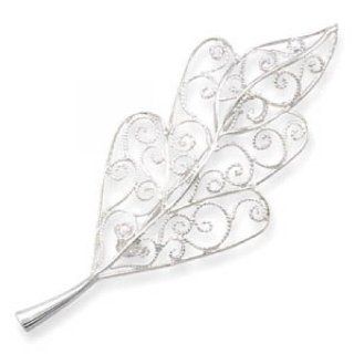 MMA Silver   Wire Leaf Fashion Pin Brooches And Pins Jewelry