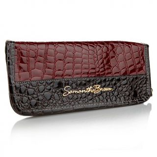Samantha Brown Croco Embossed Passport Wallet with Tags