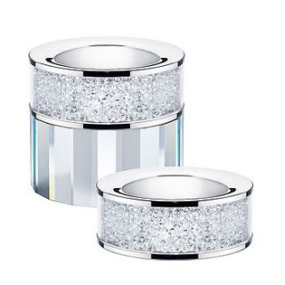 tea light holder filled with swarovski crystals by diamond affair