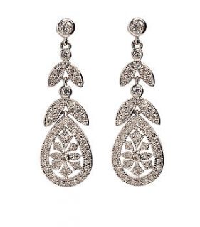diademe crystal earrings by queens & bowl