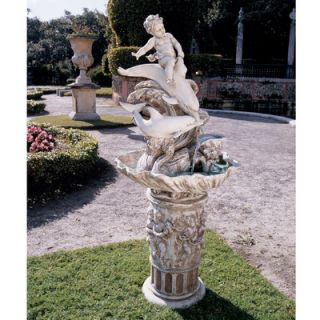 Design Toscano Resin Young Poseidon Sculptural Fountain