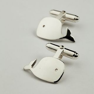 whale cufflinks by saba jewellery