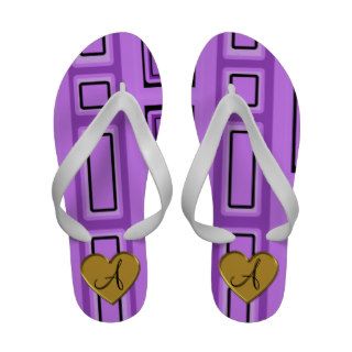 Pastel purple retro squares monogram sandals