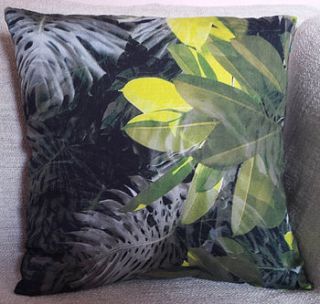 leaves silk cotton cushion cover by treefire