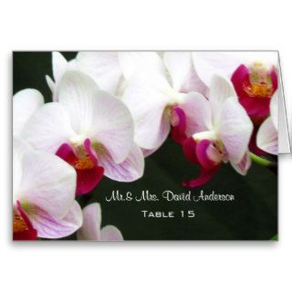 Lovely White Orchids Wedding Place Card