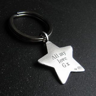 silver star key ring by gracie collins