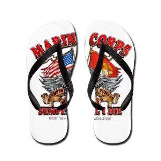 Artsmith, Inc. Men's Flip Flops (Sandals) Marine Corps Semper Fi Til I Die Costume Footwear Clothing