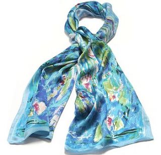 monet silk scarf by wonderland boutique