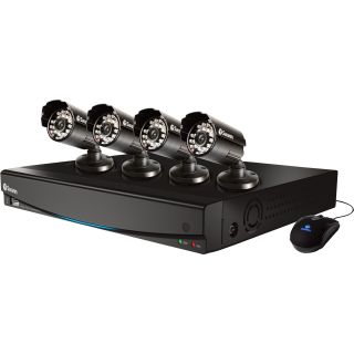 Swann Communications 4-Channel DVR Security System with 4 Cameras — Model# SWDVK-414254-US  Security Systems   Cameras