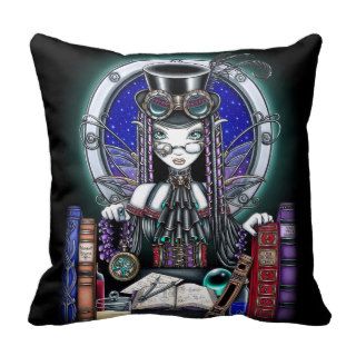 Victoria Gothic Steampunk Fairy BIG Pillow