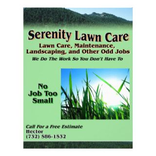 Serenity Lawn Care Flyer 1