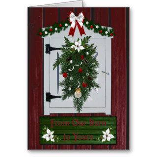 Country Western Christmas Holiday Greeting Cards