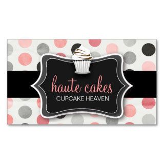311 Haute Cupcakes Polka Dots Business Card Template