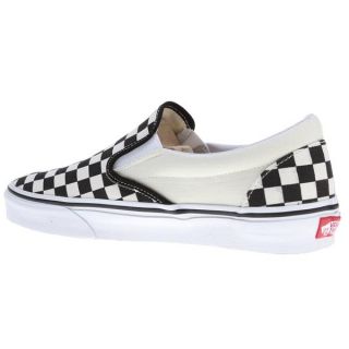 Vans Classic Slip On Shoes Black And White Checker/White