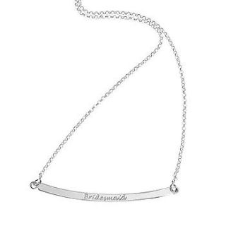 bridesmaid sterling silver necklace by anna lou of london
