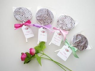 personalised mini chocolate lollipops by edgeinspired