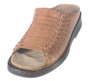 Clarks Leather Wide Band Multi strap Comfort Clogs —