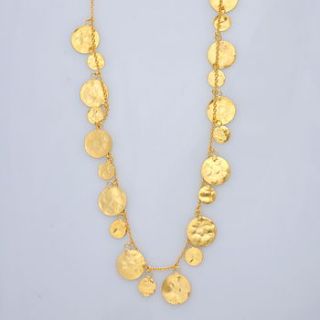 greek style gold disc necklace by rochelle shepherd jewels