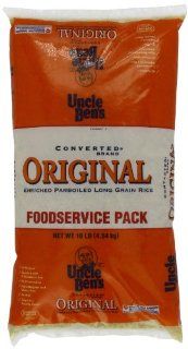 Uncle Ben's Converted Enriched Parboiled Long Grain Rice 10 Pound Bag  Dried White Rice  Grocery & Gourmet Food