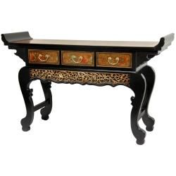 Oriental Home Gold leaf/Black lacquer Elm Altar Table (China) Coffee, Sofa & End Tables