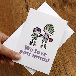 we love you mum card by a is for alphabet