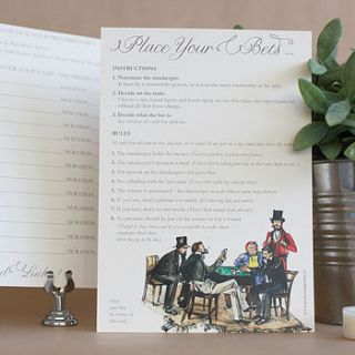 pack of 10 wedding speech betting cards by appleberry press