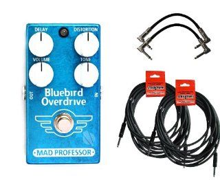 Mad Professor Bluebird Overdrive Delay Guitar Effects Pedal with 4 Free Cables Musical Instruments
