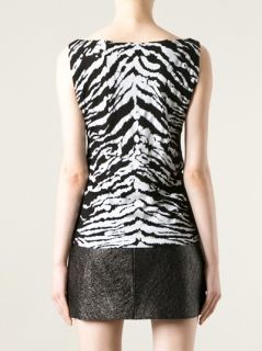 Saint Laurent Zebra Print Vest Top   Tessabit