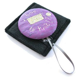 knitting quotation handbag mirror compact by sumptuosity