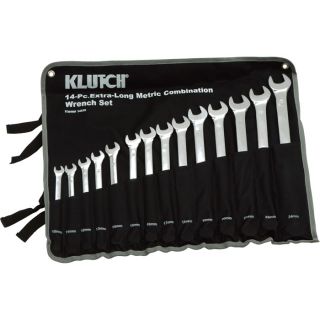 Klutch 14-Pc. Metric Extra-Long Combination Wrench Set  Combination Wrench Sets