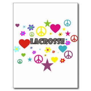Lacrosse Mixed Graphics Post Card