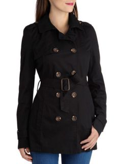 Classic and Chic Trench in Black  Mod Retro Vintage Coats
