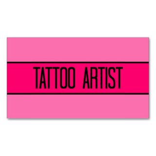 Tattoo Artist Baby and Hot Pink Business Card