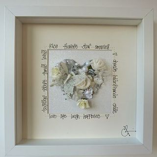 a personalised white/silver wedding picture by ava.p