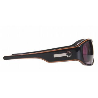 Spy Lacrosse Sunglasses Black/Orange Pinstripe/Grey Lens