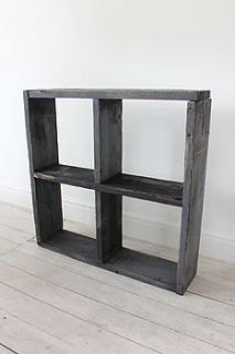 reclaimed black scaffolding display cube by inspirit