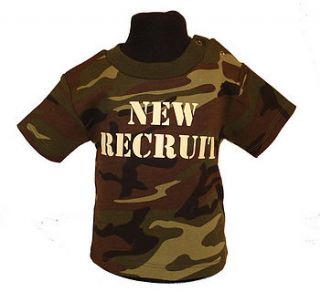 new recruit camouflage short sleeve t shirt by armykid