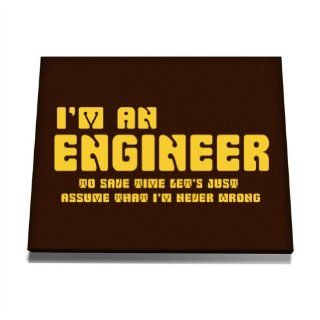 Teeburon I'm an Engineer, to save time let's just assume that I'm never wrong Occupations Canvas Wall Art 12 x 8 Inch  