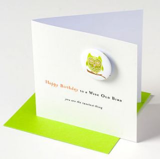 wordplay birthday card with badge by think bubble